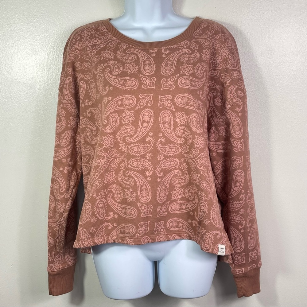 Lucky Brand Paisley Print Sweatshirt